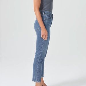 AGOLDE Riley high rise jean in Frequency wash